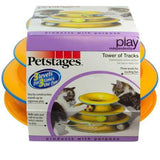 Petstages Tower of Tracks Juguete para Gatos - 3 Niveles de Juego Interactivo - Pista Circular con Bolas móviles Que satisface Las Necesidades de Caza, Caza y Ejercicio del Gatito