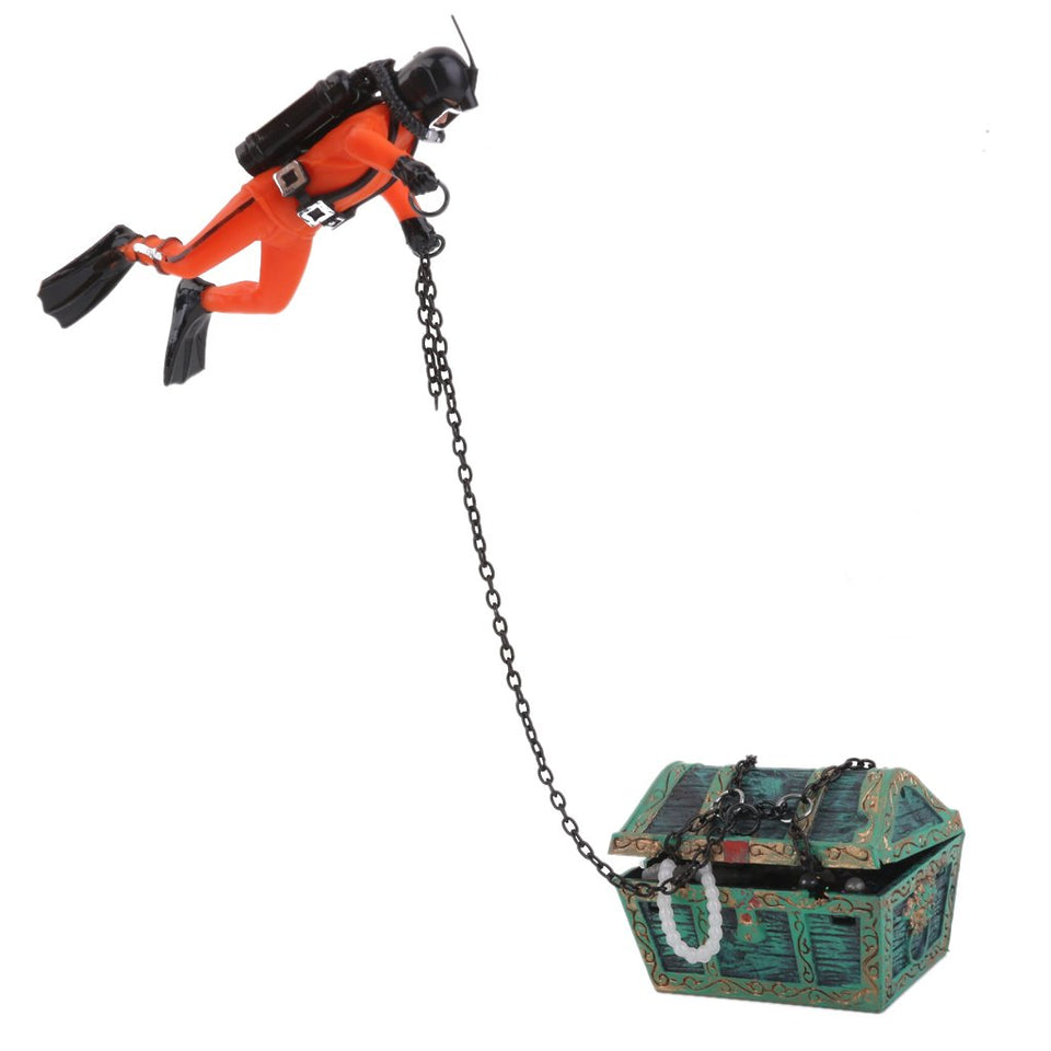 Homyl 2 Piezas Buzo Tesoro de Acuario Accesorios Diseñado con Detalles Realistas Cómodo