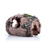 Gosear Fondos Marinos Rotos Barril Cueva de Resina para Acuario Pecera Accesorios de Adorno de Decoración de Jardinería