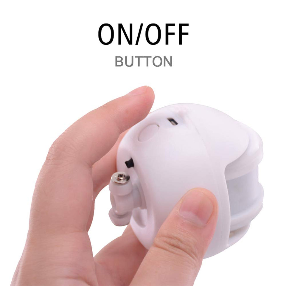 LXZ-TOY Juguetes para Gatos - Carga USB Bola Giratoria Automática - Batería Recargable Incorporada ? con Pluma Desmontable - para Ejercicio Animal Doméstico (Blanco)