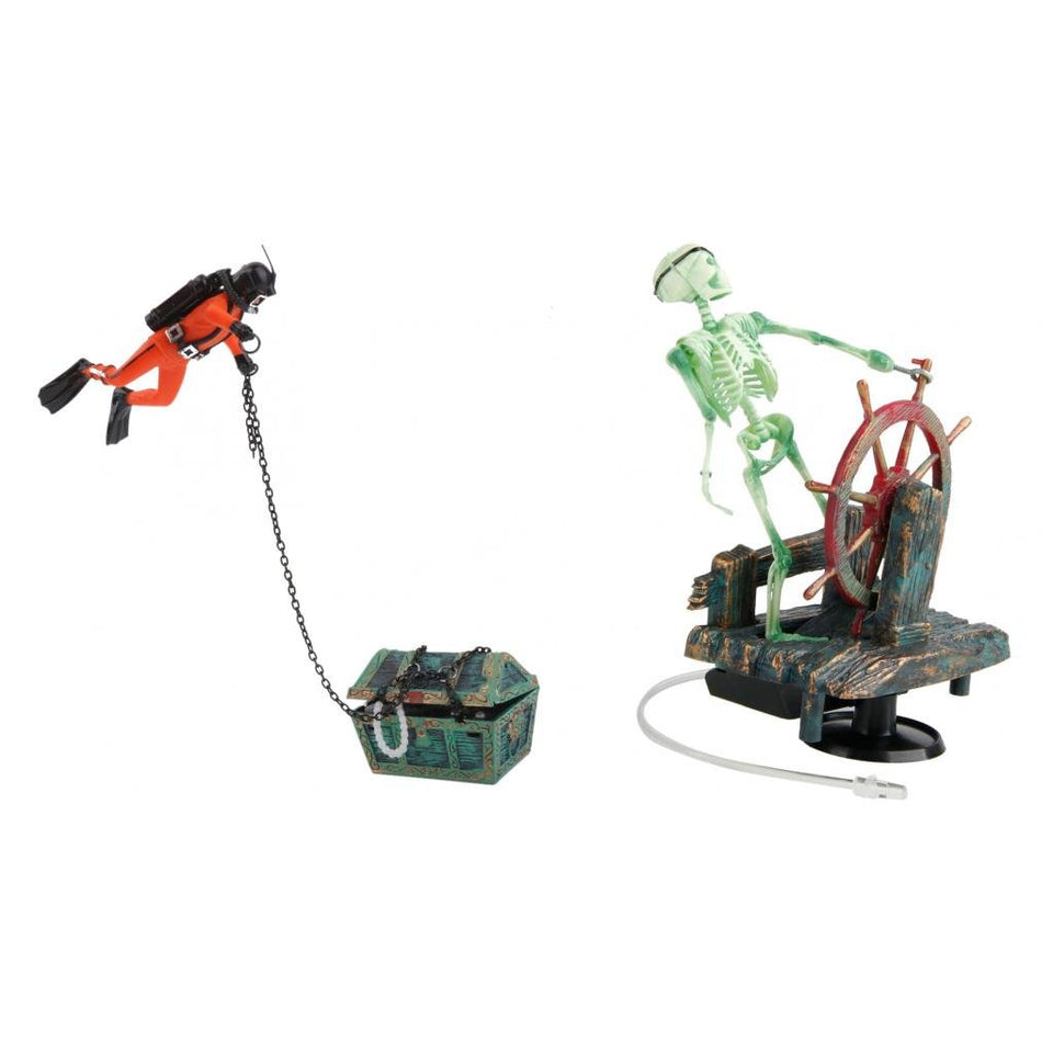 Homyl 2 Piezas Buzo Tesoro de Acuario Accesorios Diseñado con Detalles Realistas Cómodo