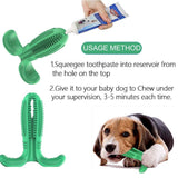 Cepillo de Dientes para Perros Caucho Limpieza de Higiene Dental Juguete para Masticar Limpiador Dientes Perros Cepillo para cepillos Dientes de Perro Mascotas Masajeador No Tóxico Resistente (Verde)