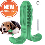 Cepillo de Dientes para Perros Caucho Limpieza de Higiene Dental Juguete para Masticar Limpiador Dientes Perros Cepillo para cepillos Dientes de Perro Mascotas Masajeador No Tóxico Resistente (Verde)