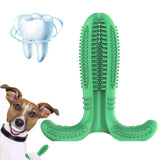 Cepillo de Dientes para Perros Caucho Limpieza de Higiene Dental Juguete para Masticar Limpiador Dientes Perros Cepillo para cepillos Dientes de Perro Mascotas Masajeador No Tóxico Resistente (Verde)