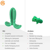 Cepillo de Dientes para Perros Caucho Limpieza de Higiene Dental Juguete para Masticar Limpiador Dientes Perros Cepillo para cepillos Dientes de Perro Mascotas Masajeador No Tóxico Resistente (Verde)
