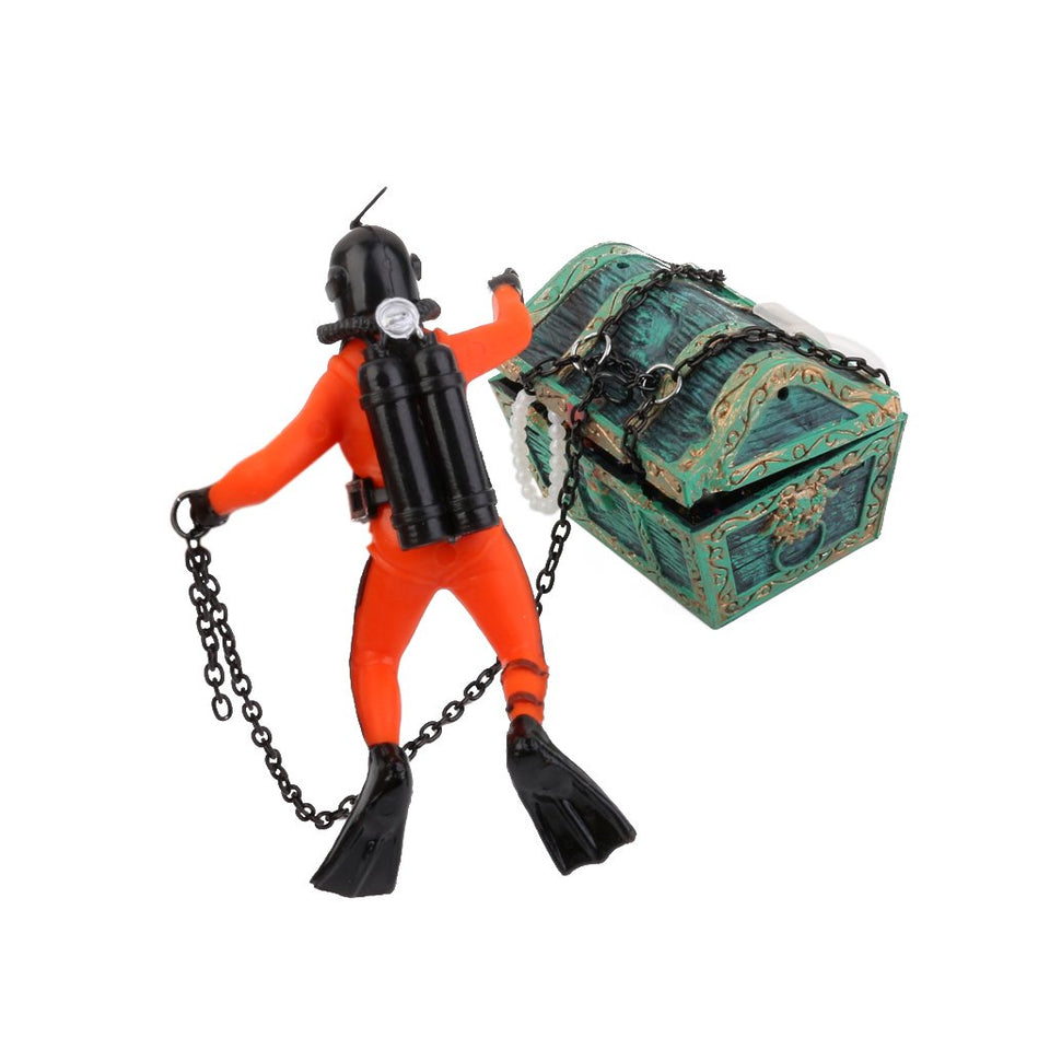 Homyl 2 Piezas Buzo Tesoro de Acuario Accesorios Diseñado con Detalles Realistas Cómodo