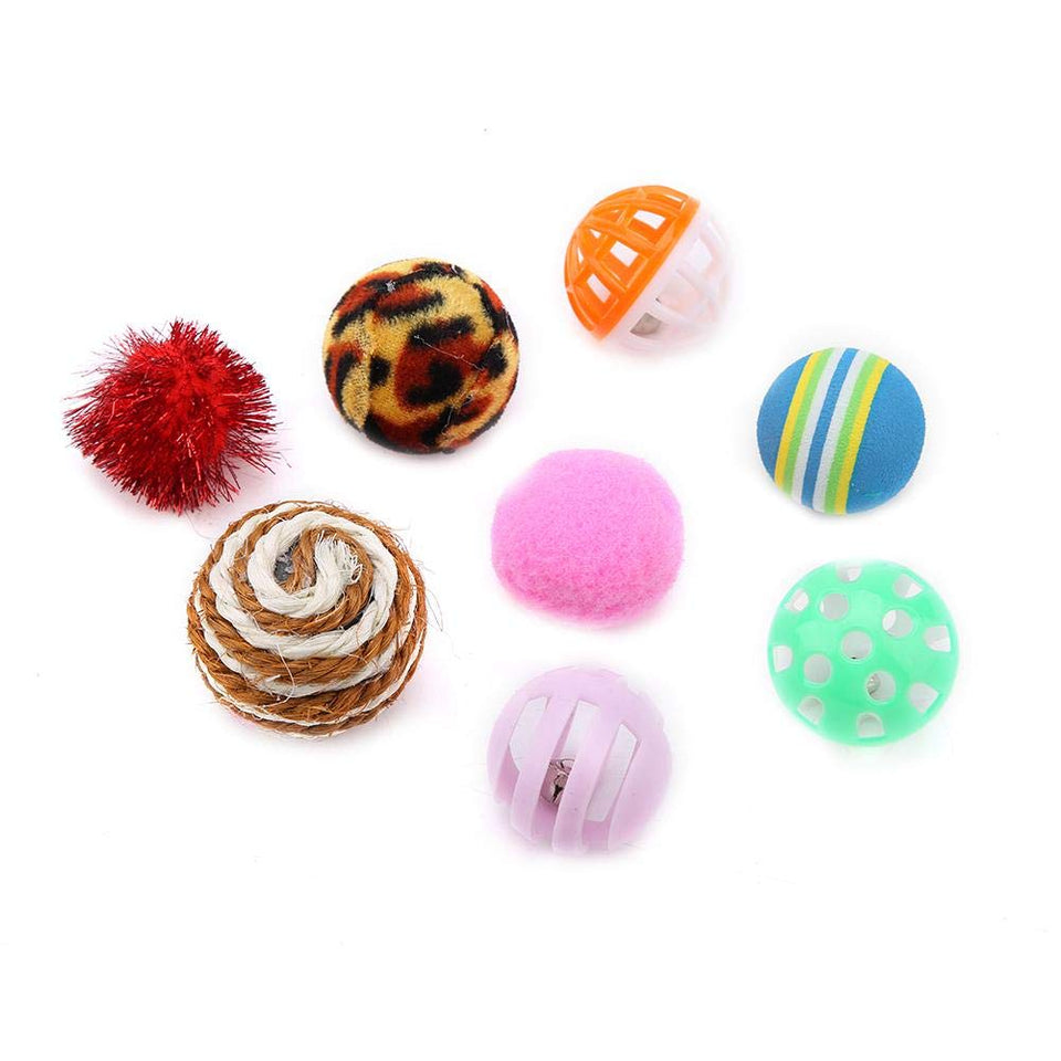 Zerodis 16 Unids Paquete de Juguetes para Gatos Gatito Juguetes Gatito Interactivo Mouse Set Multi-Color Ratones para Gato
