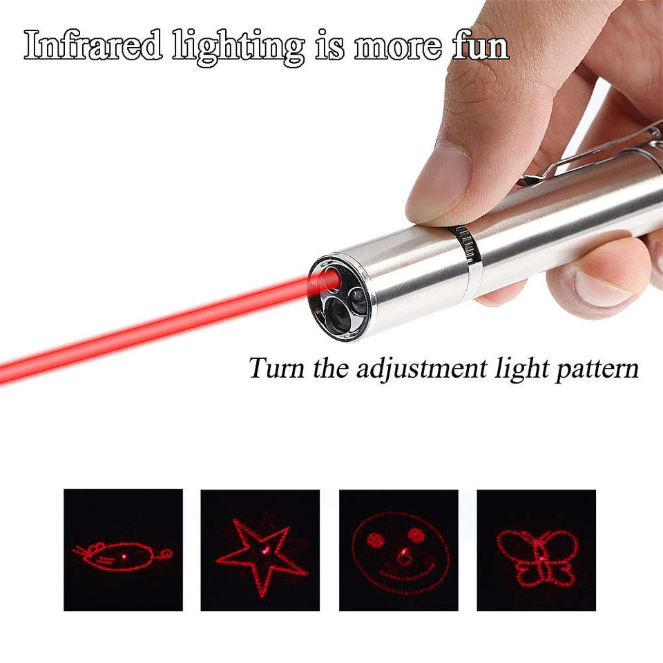 Ausein Juguete para Gato, 3 en 1 Captura de Carga USB Interactiva, Herramienta de Entrenamiento para Gatos con Ejercicio de Luz LED USB Recargable con Iluminación,Gato Gracioso, Luz Morada