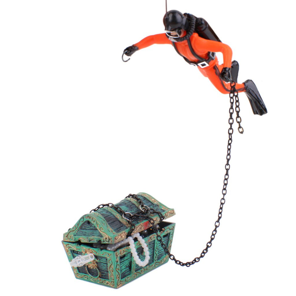 Homyl 2 Piezas Buzo Tesoro de Acuario Accesorios Diseñado con Detalles Realistas Cómodo
