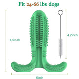 Cepillo de Dientes para Perros Caucho Limpieza de Higiene Dental Juguete para Masticar Limpiador Dientes Perros Cepillo para cepillos Dientes de Perro Mascotas Masajeador No Tóxico Resistente (Verde)