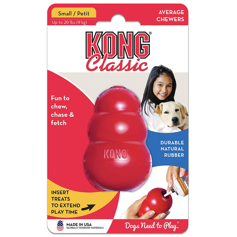 KONG Classic Juguete para Perro, pequeño, Rojo
