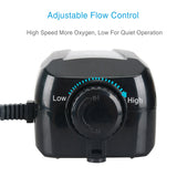 Pawfly Bomba de Aire para Acuario 4 Vatios 4-LPM 2 Tomas con Accesorios, Bomba de Oxígeno Ajustable para Peceras de 20 a100 Galones
