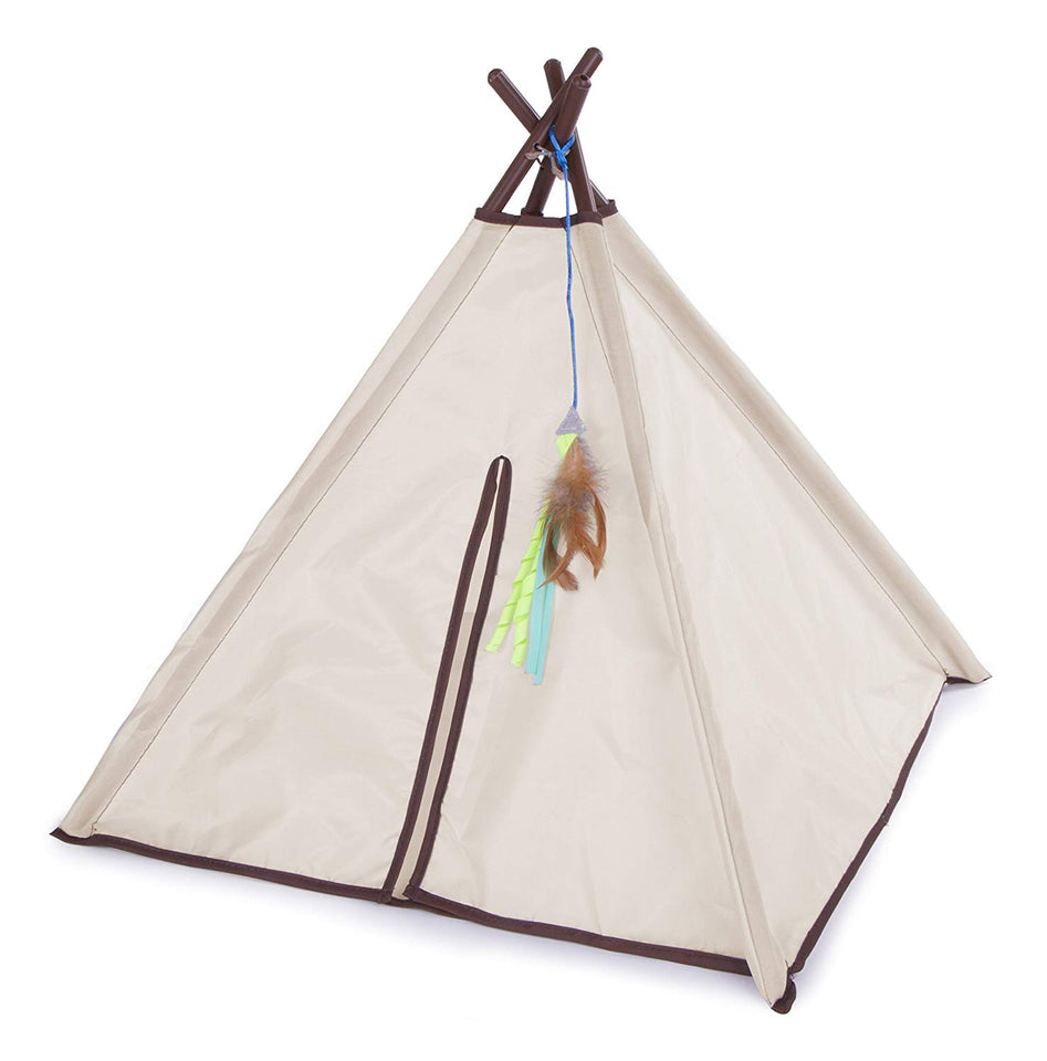 SmartyKat Juguetes para Gatos Hideout, túnel y Alfombra de Juegos, Carpa Tipi para Gato