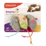 SmartyKat Catnip Juguetes para Gatos, Critter Critter, Gray, Beige, Paquete de 3