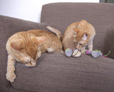 SmartyKat Catnip Juguetes para Gatos, Critter Critter, Gray, Beige, Paquete de 3