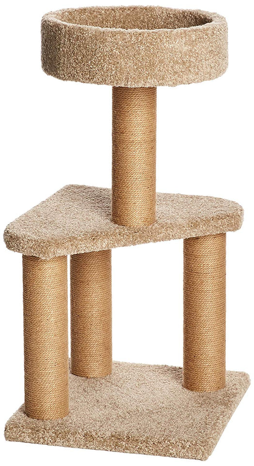 AmazonBasics - Árbol de actividades con poste rascador para gatos, Mediano