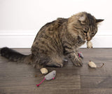 SmartyKat Catnip Juguetes para Gatos, Critter Critter, Gray, Beige, Paquete de 3